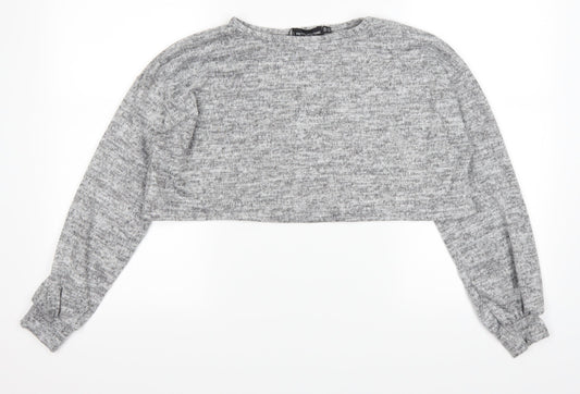 PRETTYLITTLETHING Womens Grey   Pullover Jumper Size 10