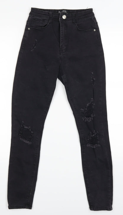 Missguided Womens Black   Skinny Jeans Size 4 L24 in