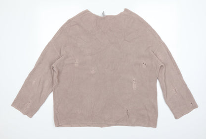 Divided Womens Pink   Pullover Jumper Size M