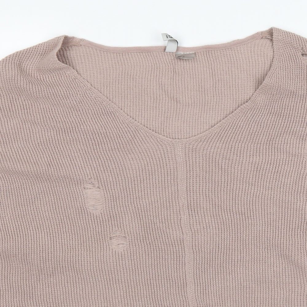 Divided Womens Pink   Pullover Jumper Size M