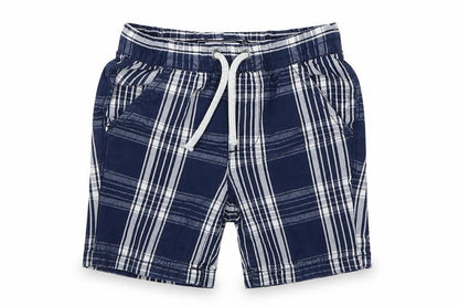 Next Baby Blue Plaid  Cropped Trousers Size 9-12 Months