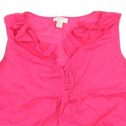 LOFT Womens Pink   Basic Tank Size L
