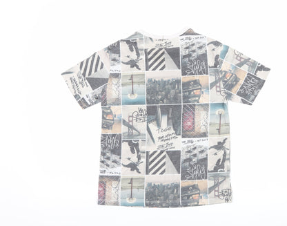&us Boys Grey   Basic T-Shirt Size 10 Years  - graphic