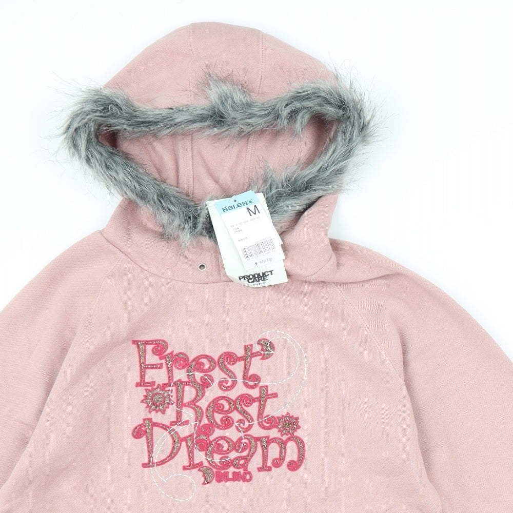 Belino Womens Pink   Pullover Hoodie Size M  - slogan