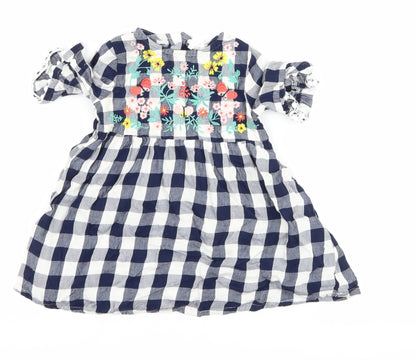 H&M Girls Blue Check  A-Line  Size 12 Months