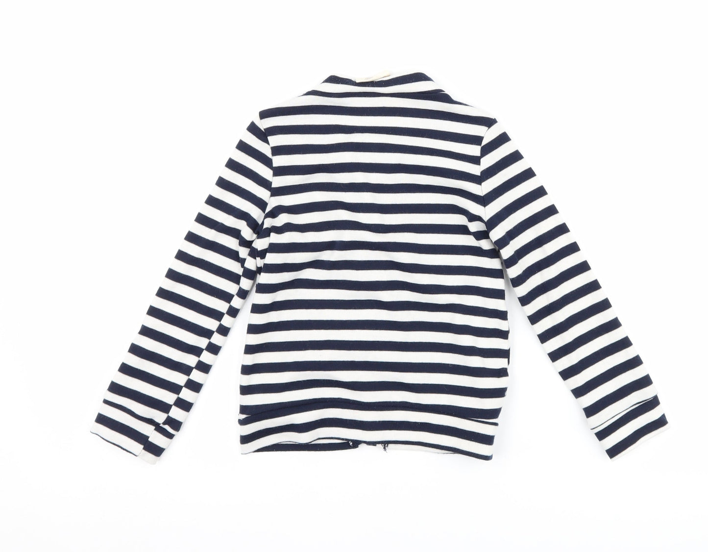 tong nian shi Girls Blue Striped  Jacket  Size 6 Years