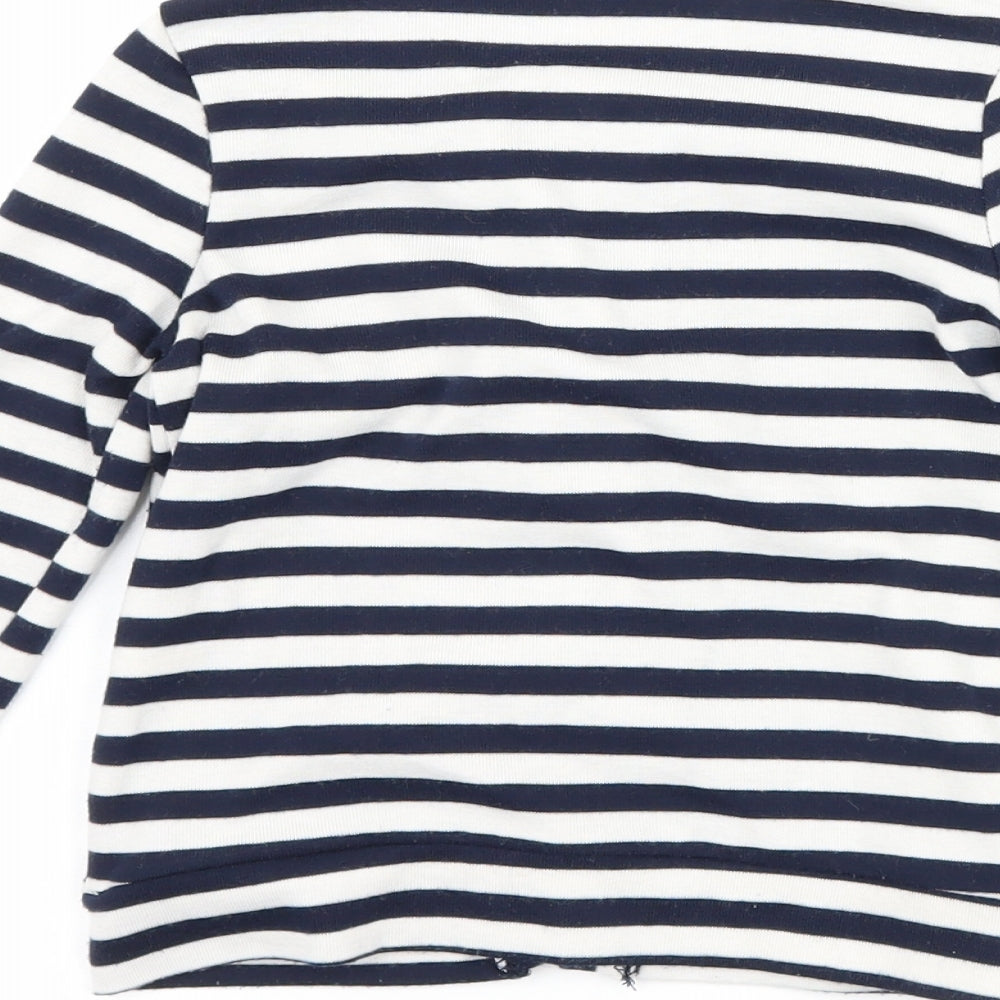 tong nian shi Girls Blue Striped  Jacket  Size 6 Years