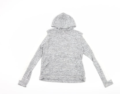PRETTYLITTLETHING Womens Grey   Pullover Hoodie Size 6