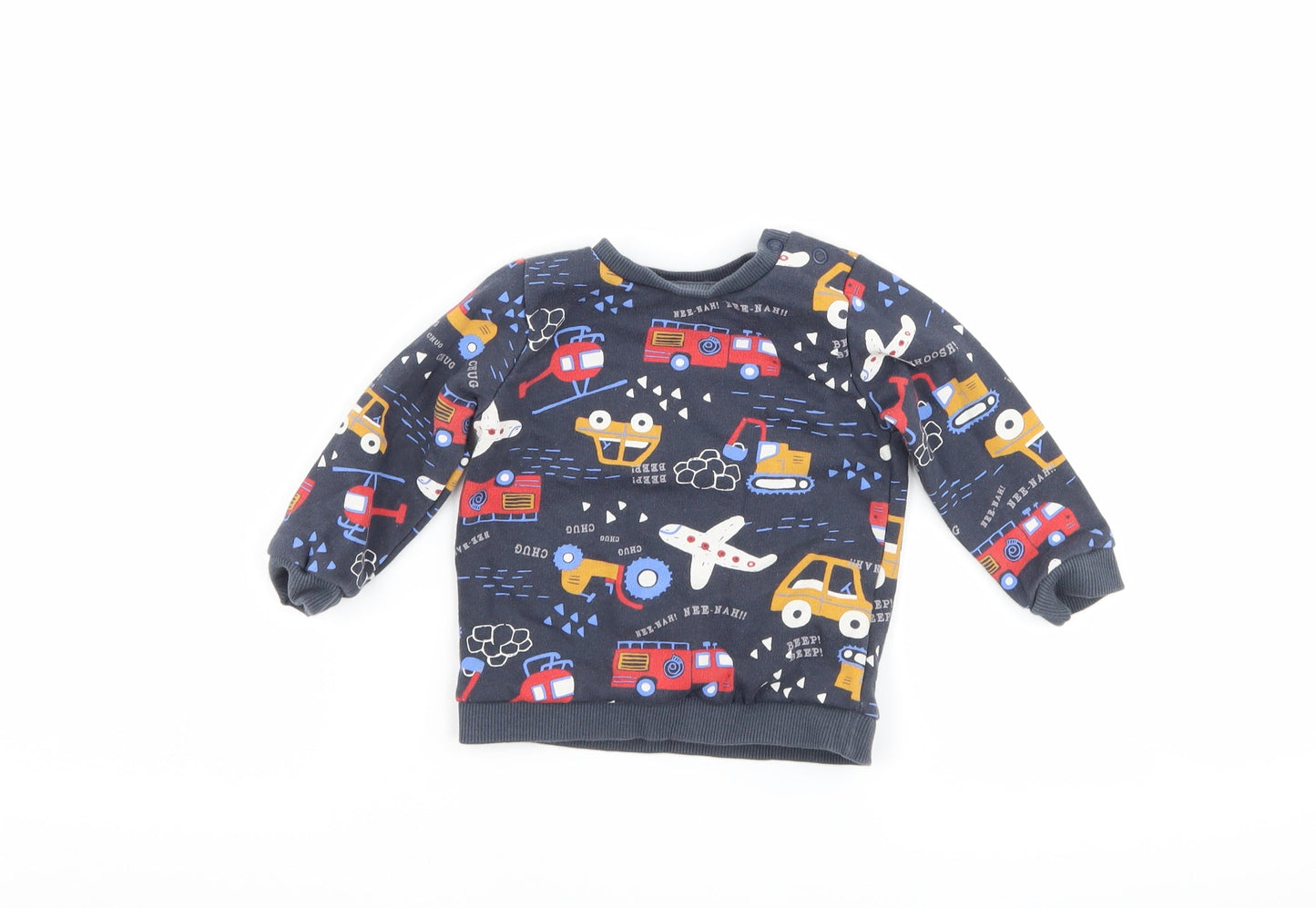 F&F Baby Grey   Pullover Jumper Size 3-6 Months  - cars