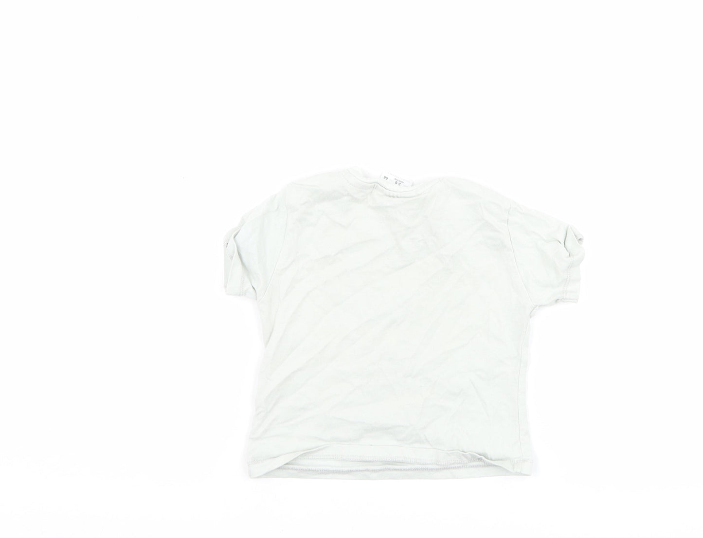 Zara Baby Blue   Basic T-Shirt Size 3-6 Months  - batman dad slogan
