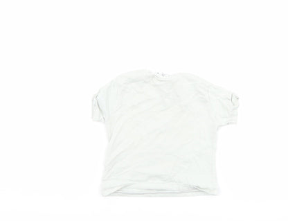 Zara Baby Blue   Basic T-Shirt Size 3-6 Months  - batman dad slogan