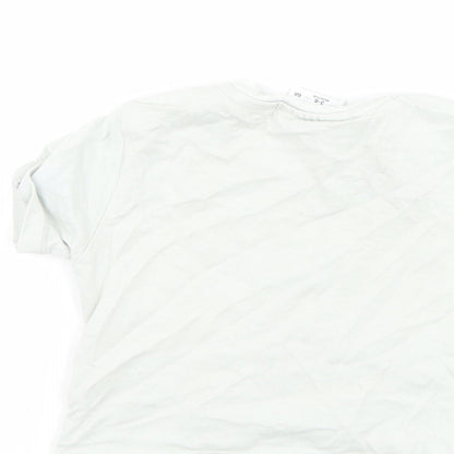 Zara Baby Blue   Basic T-Shirt Size 3-6 Months  - batman dad slogan