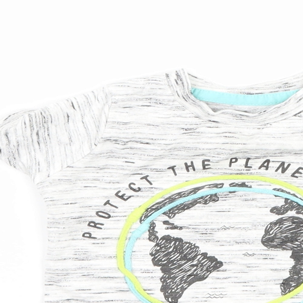 F&F Baby Grey   Basic T-Shirt Size 3-6 Months  - graphic