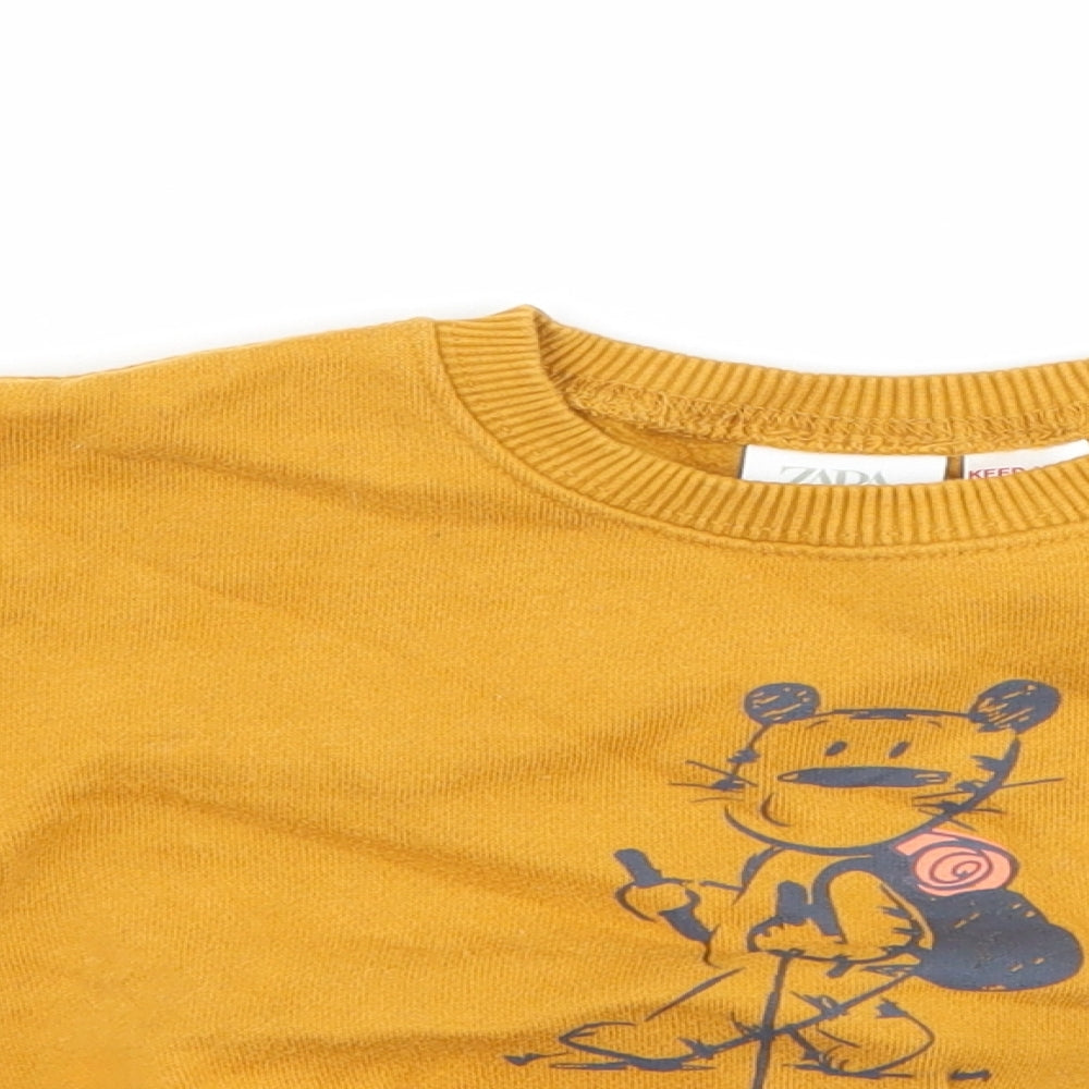 F&F Baby Yellow   Pullover Jumper Size 3-6 Months  - Tiger