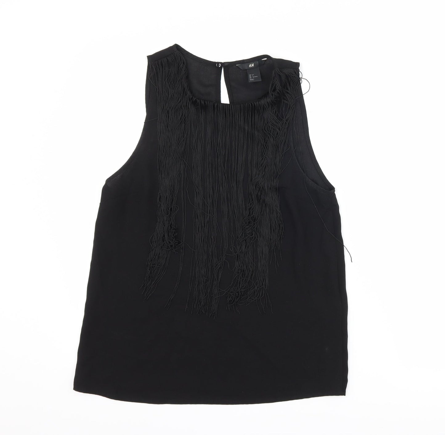 Womens UK Size 6 H&M Black Basic Blouse