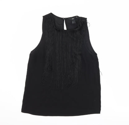 Womens UK Size 6 H&M Black Basic Blouse