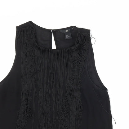 Womens UK Size 6 H&M Black Basic Blouse