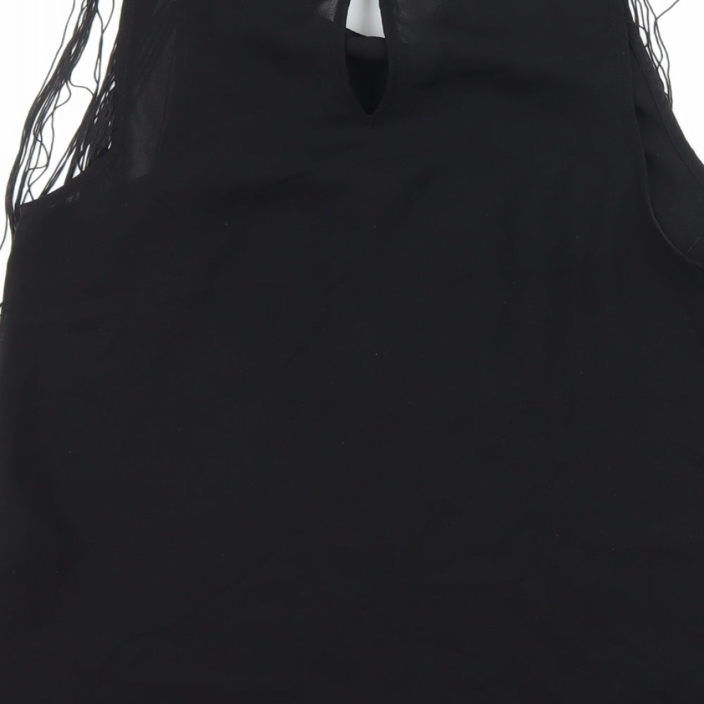 Womens UK Size 6 H&M Black Basic Blouse