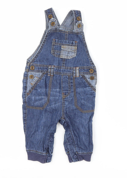 George Baby Blue  Denim Dungaree One-Piece Size 3-6 Months