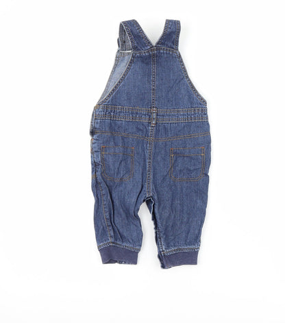 George Baby Blue  Denim Dungaree One-Piece Size 3-6 Months