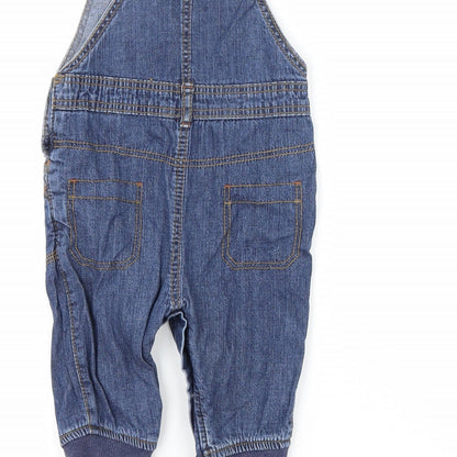George Baby Blue  Denim Dungaree One-Piece Size 3-6 Months