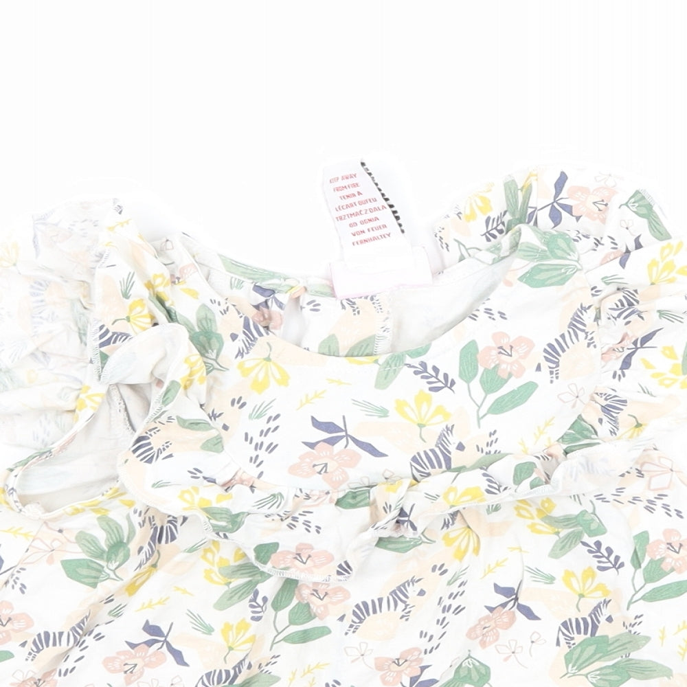 Tommy Bahama Girls White Floral  Basic Tank Size 2-3 Years
