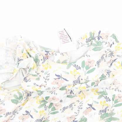 Tommy Bahama Girls White Floral  Basic Tank Size 2-3 Years