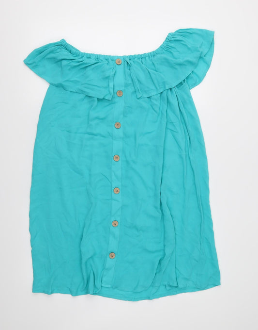 Papaya Womens Blue   Shirt Dress  Size 12
