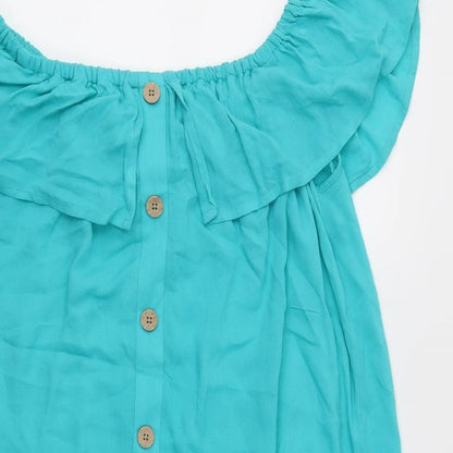 Papaya Womens Blue   Shirt Dress  Size 12