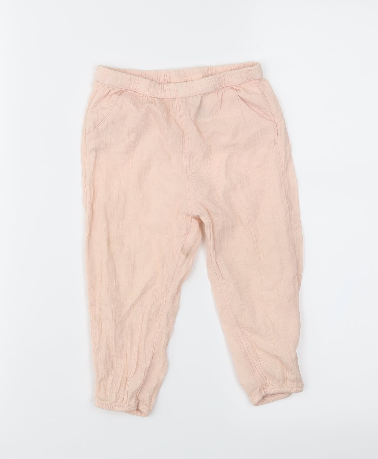 H&M Girls Pink   Jogger Trousers Size 18 Months