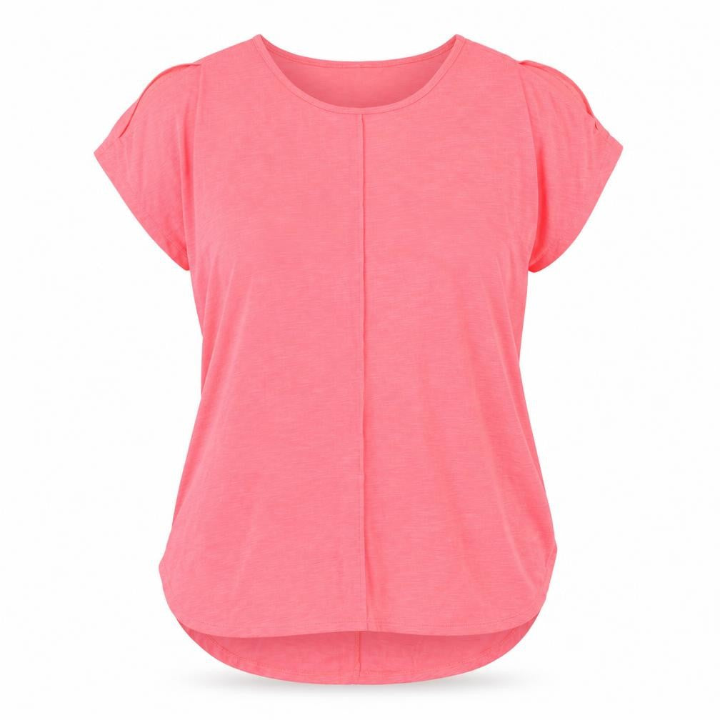 Womens UK Size M Papaya Pink Basic Blouse