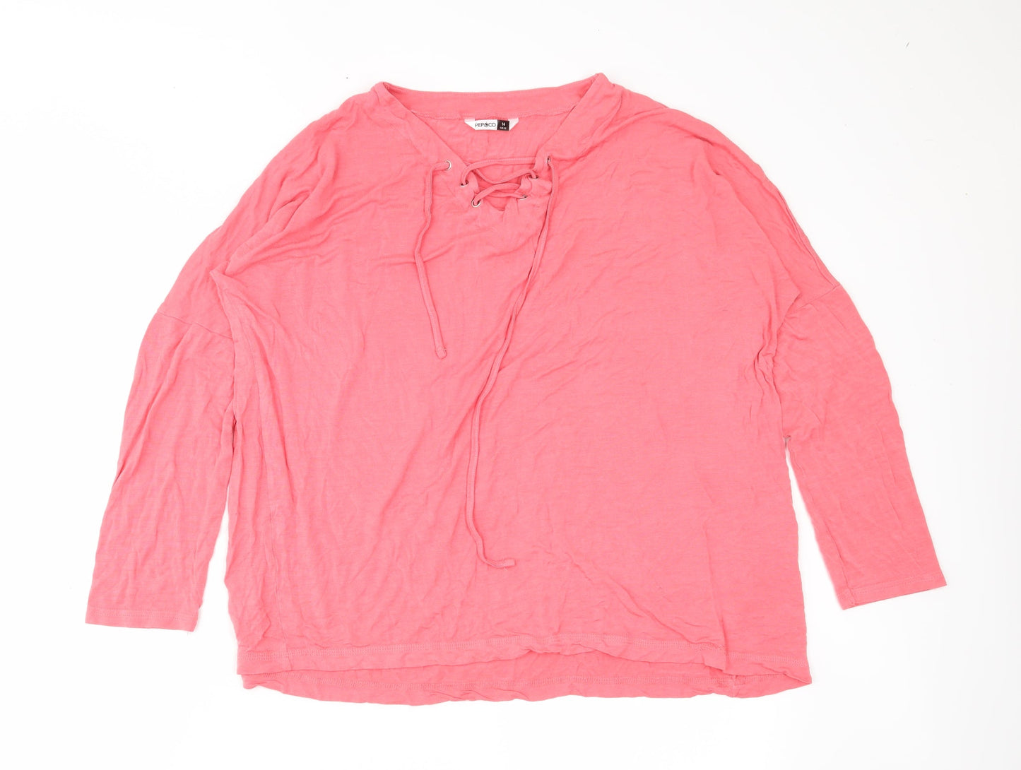 Womens UK Size 14 Pep & co Pink Basic Blouse