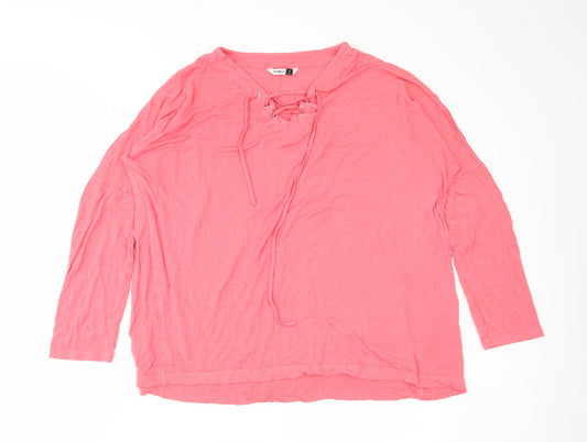 Womens UK Size 14 Pep & co Pink Basic Blouse