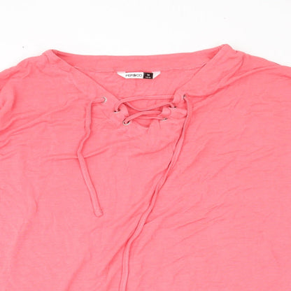 Womens UK Size 14 Pep & co Pink Basic Blouse