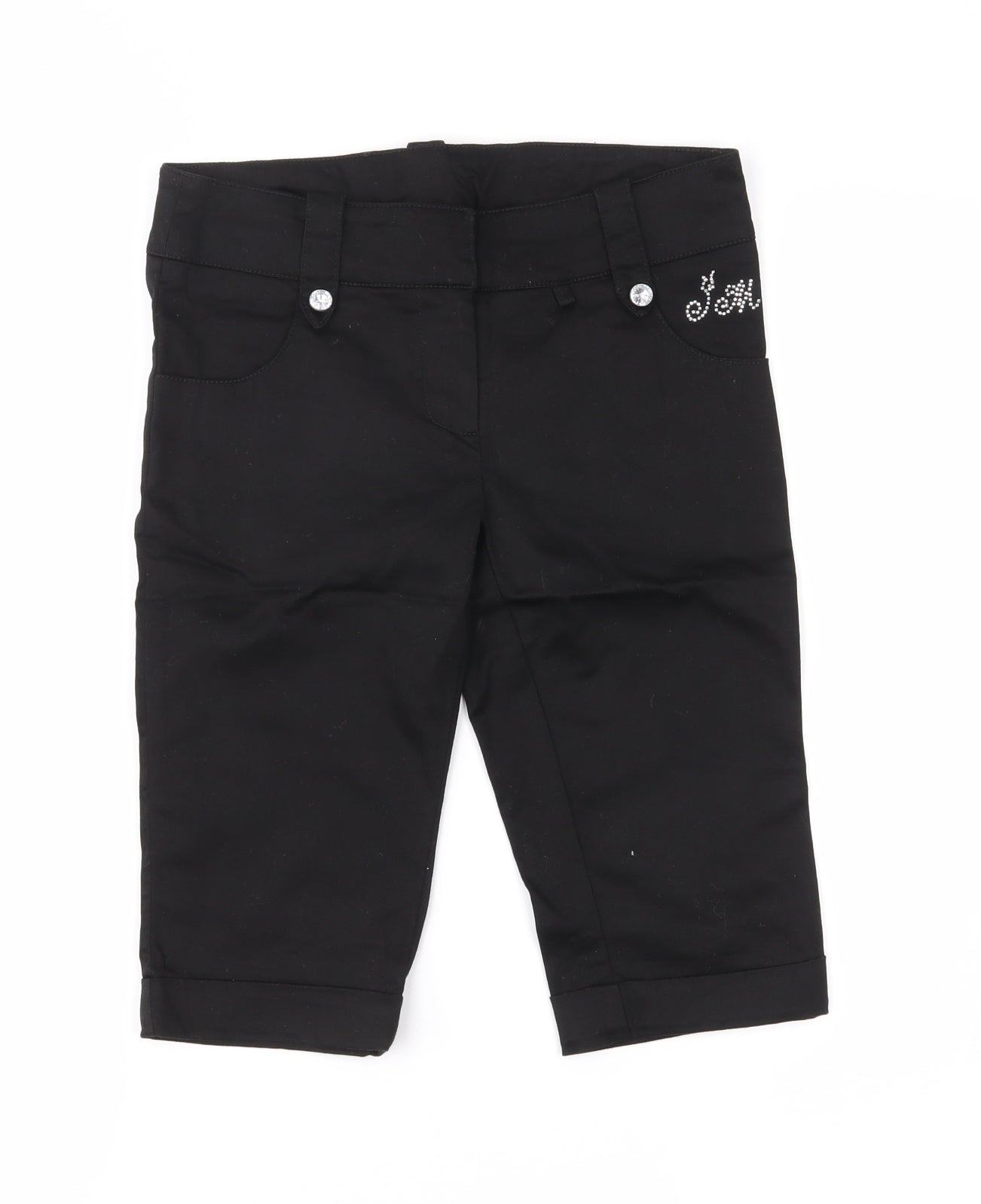 Julien Macdonald Girls Black   Cropped Jeans Size 9 Years