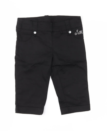 Julien Macdonald Girls Black   Cropped Jeans Size 9 Years