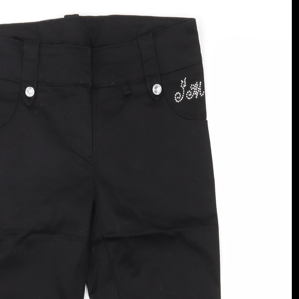 Julien Macdonald Girls Black   Cropped Jeans Size 9 Years