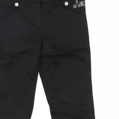 Julien Macdonald Girls Black   Cropped Jeans Size 9 Years