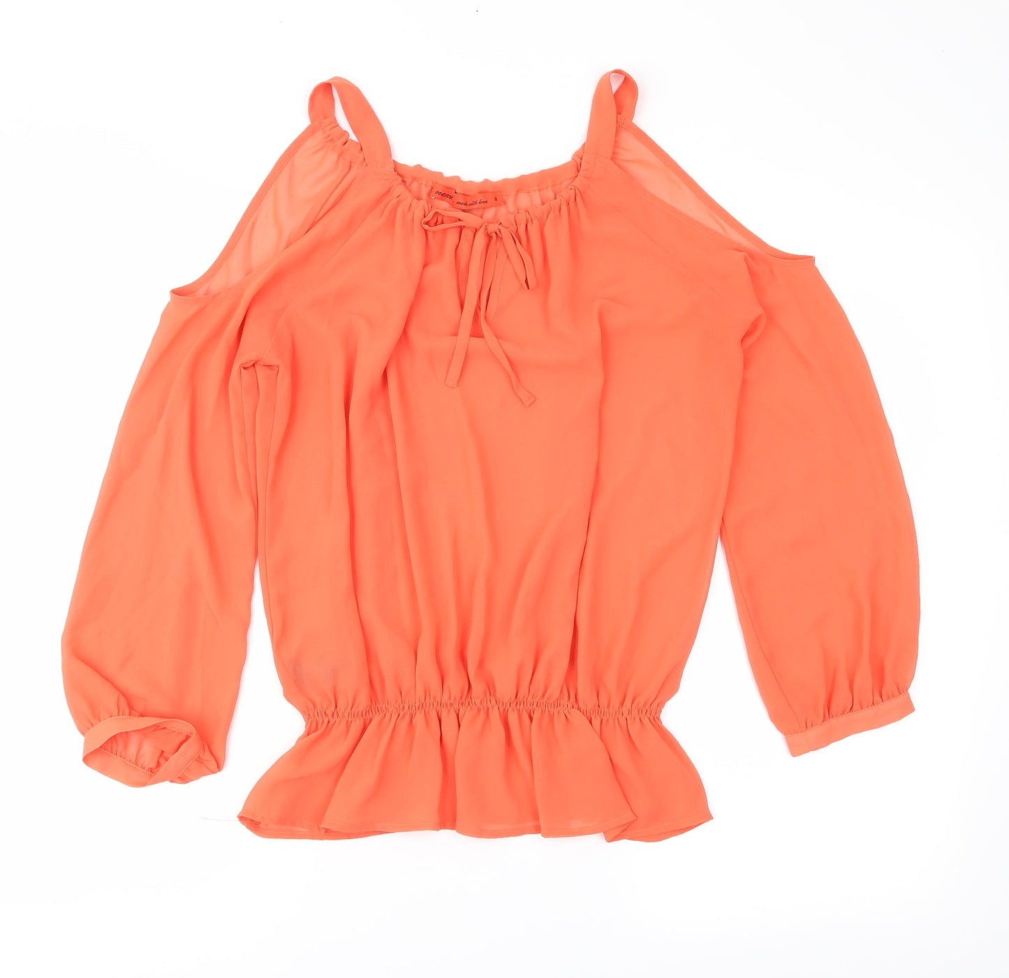Womens UK Size 8 NEXT Orange Basic Blouse