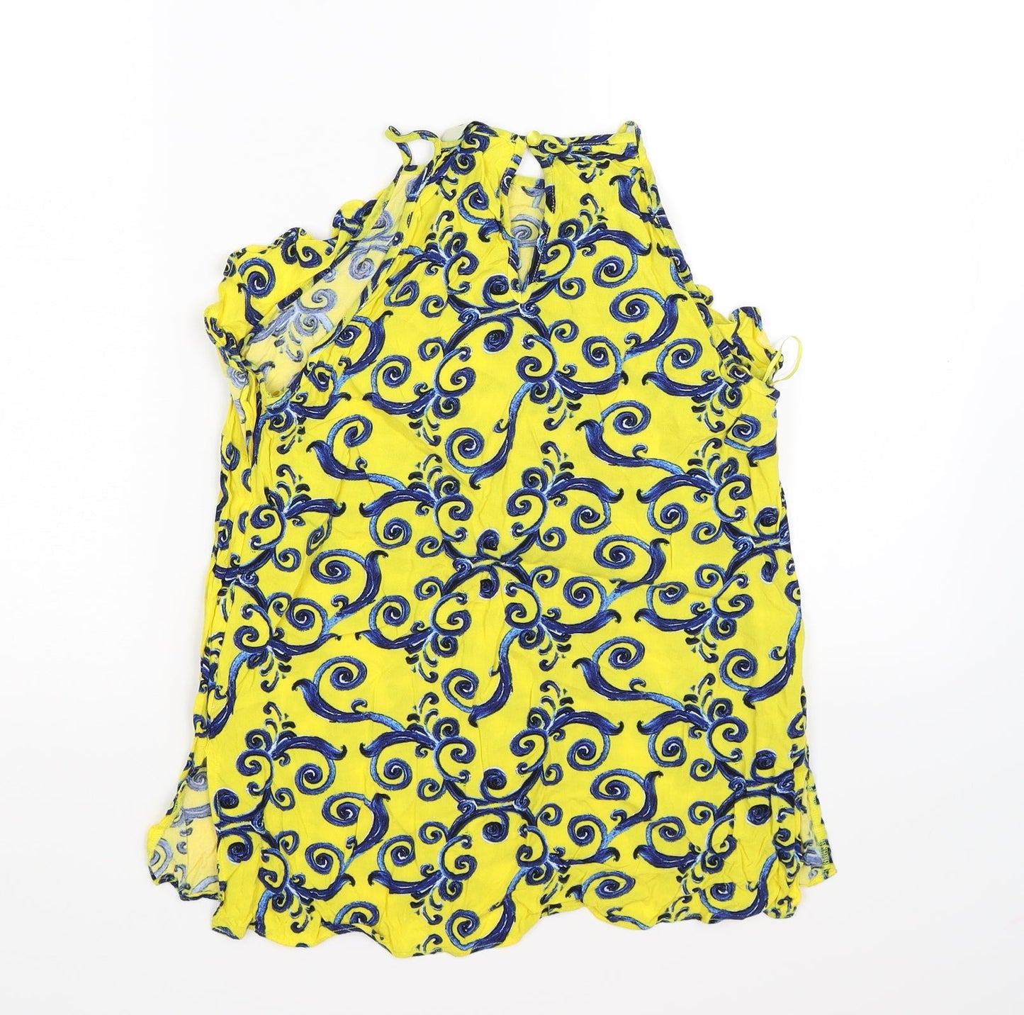 Papaya Womens Yellow Floral  Tunic Tank Size 10