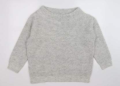New Look Womens Grey  Knit Pullover Jumper Size M