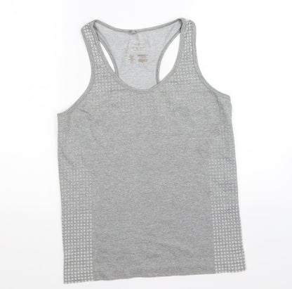 WorkOut Womens Grey Polka Dot  Basic Tank Size 14