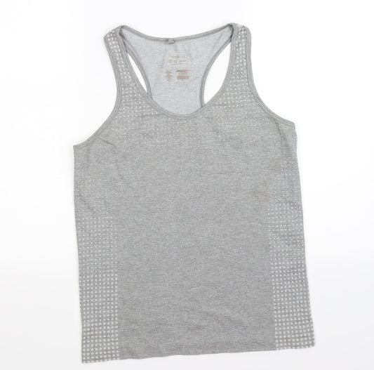 workout Womens Grey Polka Dot  Basic Tank Size 14