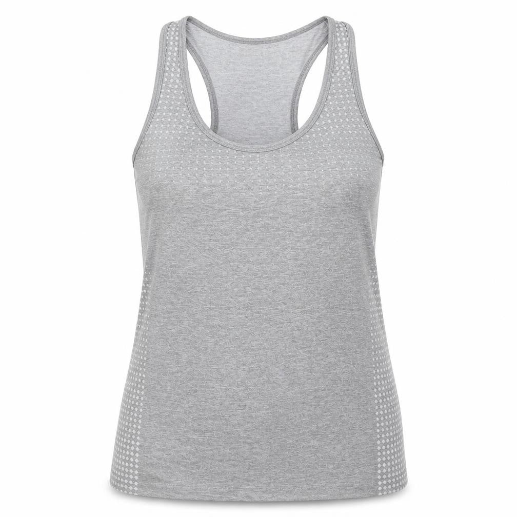WorkOut Womens Grey Polka Dot  Basic Tank Size 14