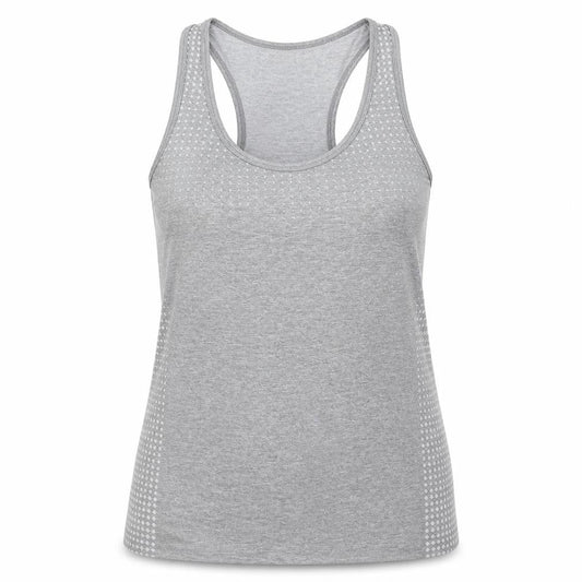 workout Womens Grey Polka Dot  Basic Tank Size 14