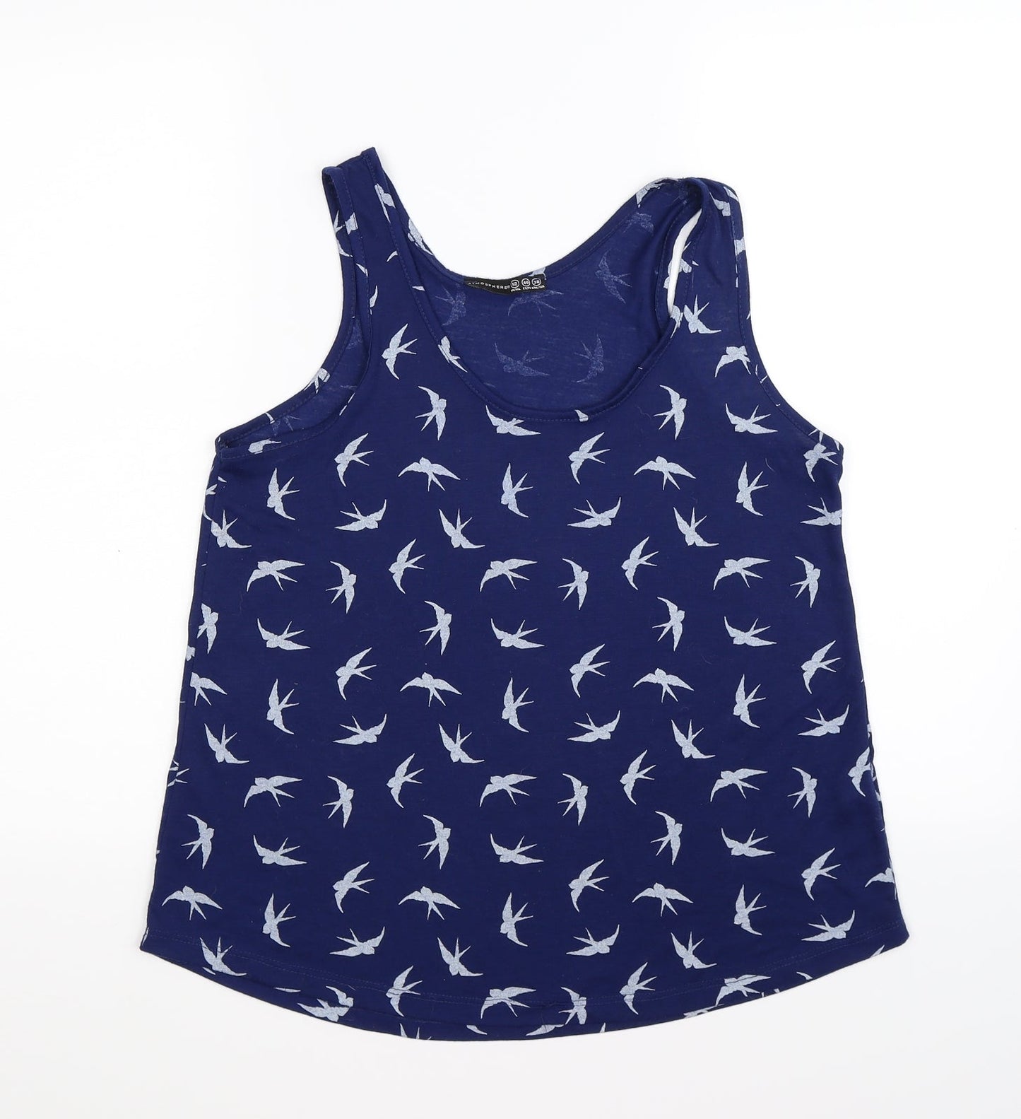 Womens UK Size 12 Atmosphere Blue Basic Tank