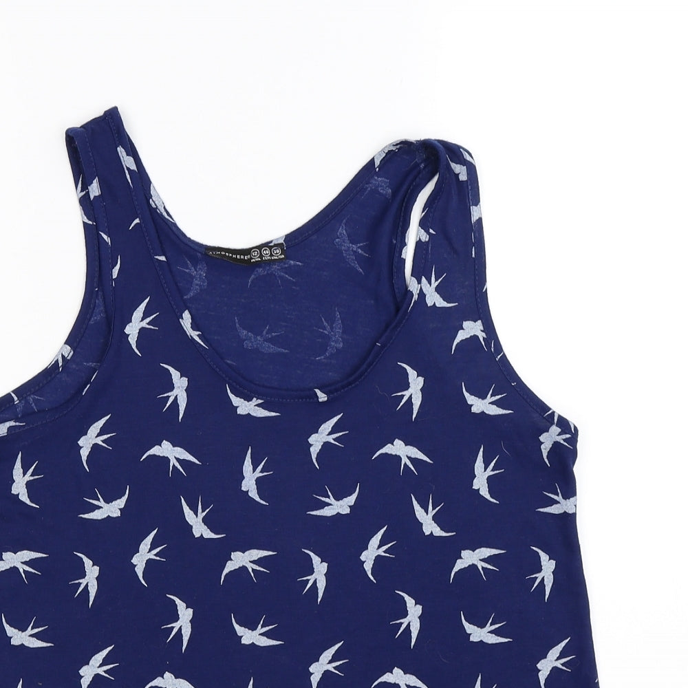 Womens UK Size 12 Atmosphere Blue Basic Tank