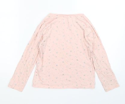 George Girls Pink Polka Dot  Basic T-Shirt Size 6-7 Years  - STARS