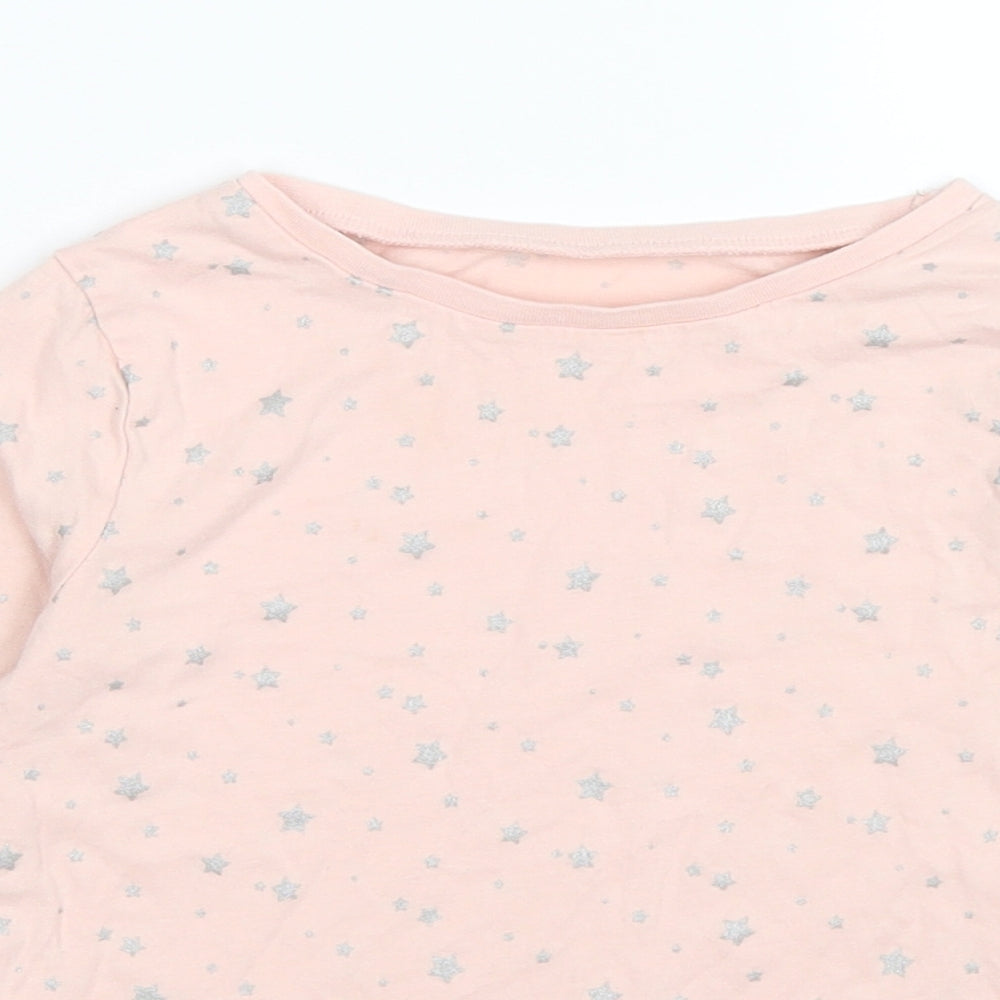 George Girls Pink Polka Dot  Basic T-Shirt Size 6-7 Years  - STARS