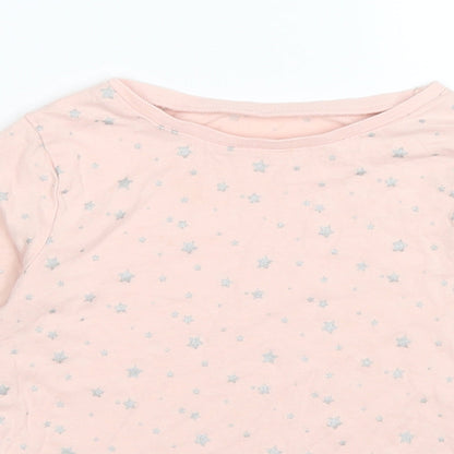 George Girls Pink Polka Dot  Basic T-Shirt Size 6-7 Years  - STARS